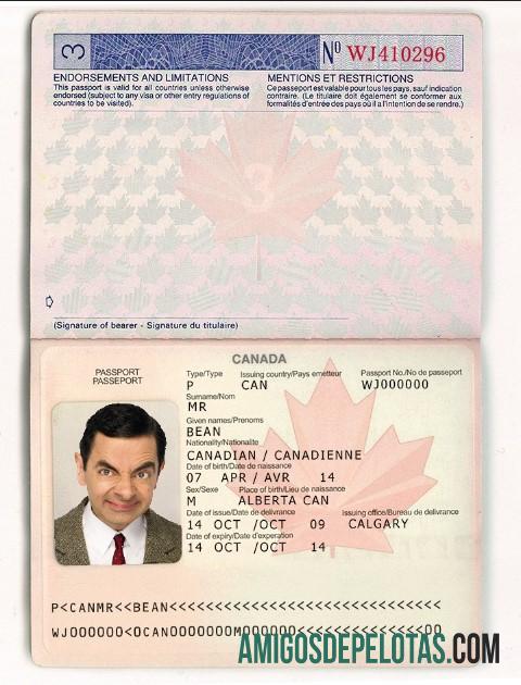 Passaporte Canadá (2002 2010) baixar para verificação